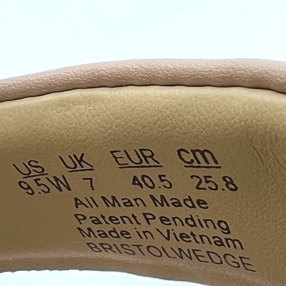 9.5W 9.5 WIDE WIDTH Naturalizer Womens Bristol Wedge Beige Tan Nude Heels Shoes - Picture 12 of 12